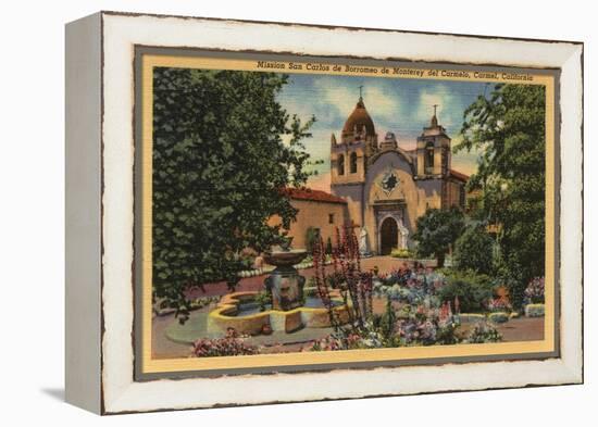 Carmel, CA - Mission San Carlos de Borromeo de Monterey-Lantern Press-Framed Stretched Canvas
