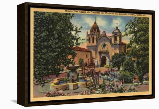 Carmel, CA - Mission San Carlos de Borromeo de Monterey-Lantern Press-Framed Stretched Canvas