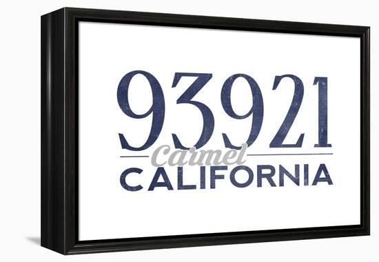 Carmel, California - 93921 Zip Code (Blue)-Lantern Press-Framed Stretched Canvas