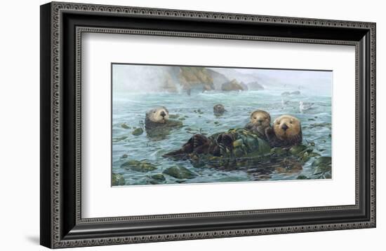 Carmel Coast Otters-John Dawson-Framed Art Print