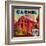 Carmel Orange Label - East Highlands, CA-Lantern Press-Framed Art Print