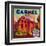 Carmel Orange Label - East Highlands, CA-Lantern Press-Framed Art Print