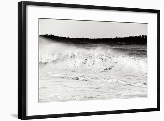 Carmel Waves I BW-Lee Peterson-Framed Photographic Print