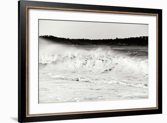 Carmel Waves I BW-Lee Peterson-Framed Photographic Print