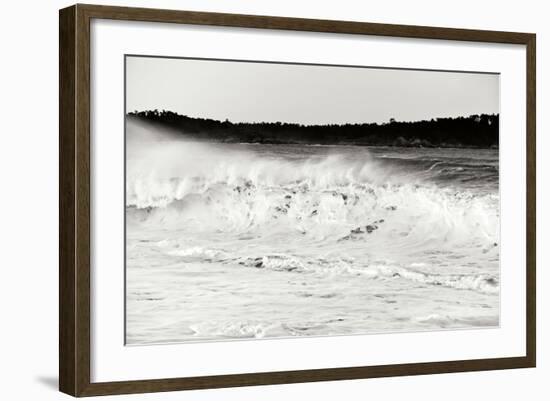 Carmel Waves I BW-Lee Peterson-Framed Photographic Print