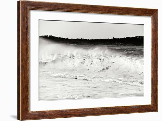 Carmel Waves I BW-Lee Peterson-Framed Photographic Print