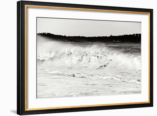 Carmel Waves I BW-Lee Peterson-Framed Photographic Print