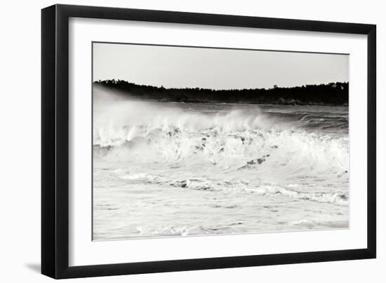 Carmel Waves I BW-Lee Peterson-Framed Photographic Print