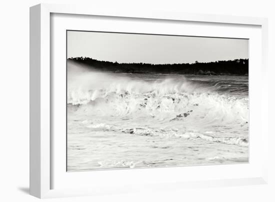 Carmel Waves I BW-Lee Peterson-Framed Photographic Print