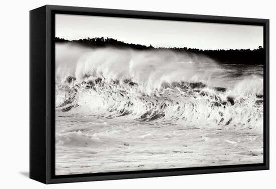 Carmel Waves II BW-Lee Peterson-Framed Premier Image Canvas