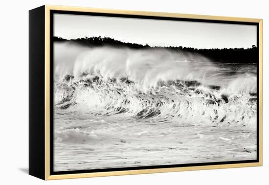 Carmel Waves II BW-Lee Peterson-Framed Premier Image Canvas