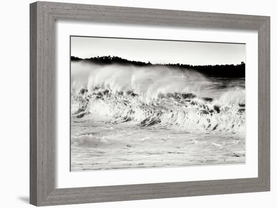 Carmel Waves II BW-Lee Peterson-Framed Photographic Print