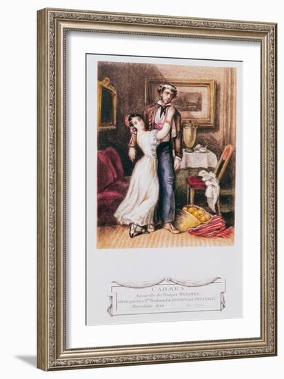 Carmen and Don Jose, 1846-Prosper Merimee-Framed Giclee Print