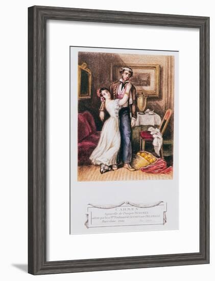 Carmen and Don Jose, 1846-Prosper Merimee-Framed Giclee Print