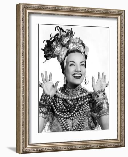 Carmen Miranda, ca. 1940s-null-Framed Photo