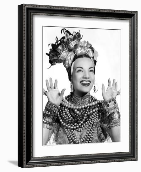 Carmen Miranda, ca. 1940s-null-Framed Photo