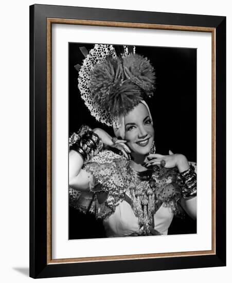 Carmen Miranda, ca. 1940s-null-Framed Photo