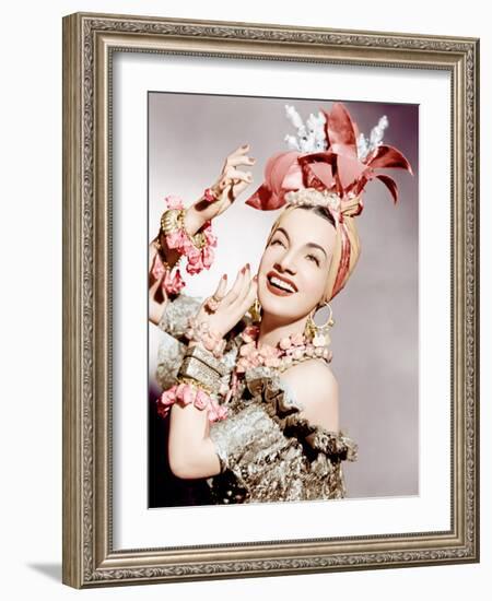 Carmen Miranda, ca. early 1940s-null-Framed Photo