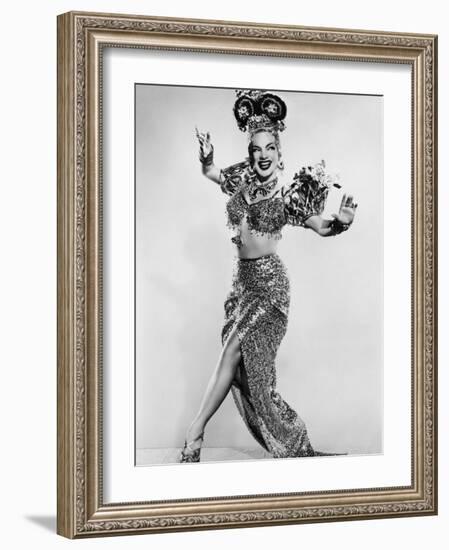 Carmen Miranda (Maria de Carmo Miranda de Cunha) American Singer Known as the Brazilian Bombshell-null-Framed Photographic Print