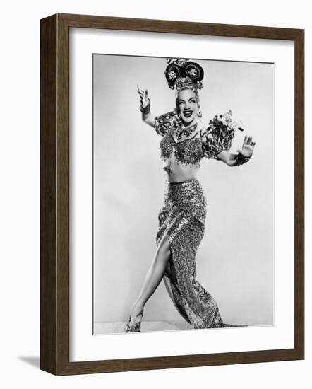 Carmen Miranda (Maria de Carmo Miranda de Cunha) American Singer Known as the Brazilian Bombshell--Framed Photographic Print