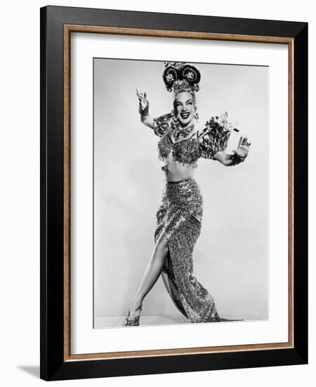 Carmen Miranda (Maria de Carmo Miranda de Cunha) American Singer Known as the Brazilian Bombshell-null-Framed Photographic Print