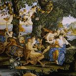 Bacchus and Ariadne, Decorative Detail from Storied Tile-Carmine Gentile-Giclee Print