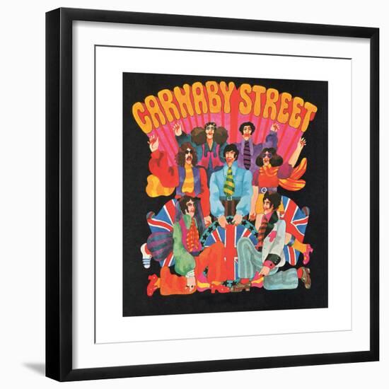 Carnaby Street, from 'Carnaby Street' by Tom Salter, 1970-Malcolm English-Framed Giclee Print