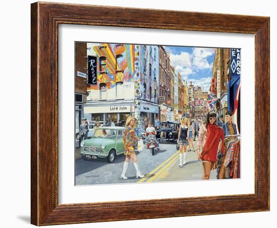 Carnaby Street in the 60s-Trevor Mitchell-Framed Giclee Print