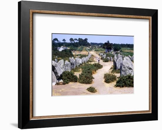 Carnac, Brittany Alignments at Kermario, Neolithic, 4500-2000 BC, (c20th century)-CM Dixon-Framed Photographic Print