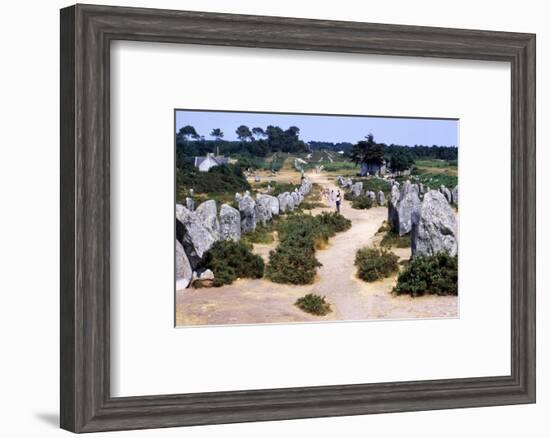 Carnac, Brittany Alignments at Kermario, Neolithic, 4500-2000 BC, (c20th century)-CM Dixon-Framed Photographic Print