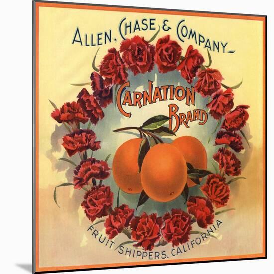 Carnation Brand - California - Citrus Crate Label-Lantern Press-Mounted Art Print