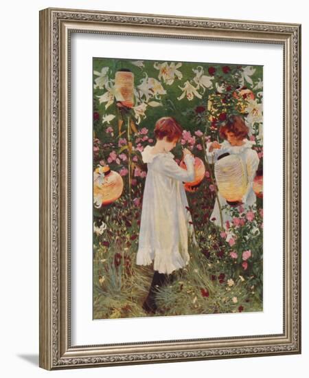 Carnation, Lily, Lily, Rose, 1885-86, (1938)-John Singer Sargent-Framed Giclee Print