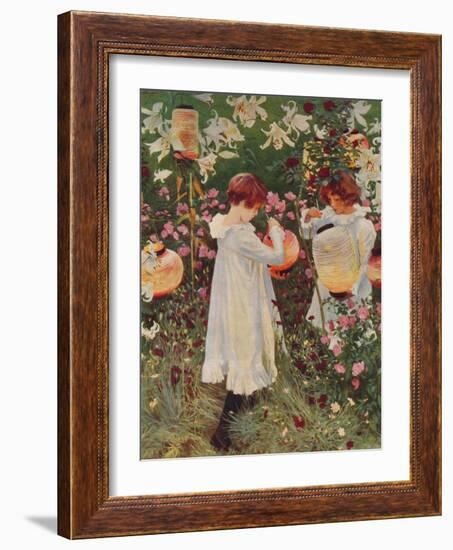 Carnation, Lily, Lily, Rose, 1885-86, (1938)-John Singer Sargent-Framed Giclee Print