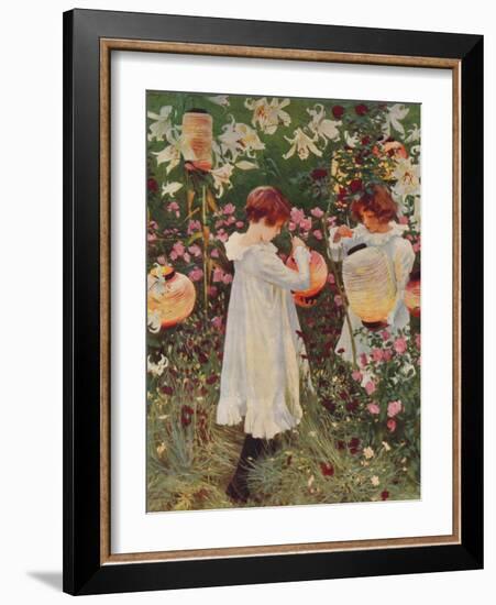 Carnation, Lily, Lily, Rose, 1885-86, (1938)-John Singer Sargent-Framed Giclee Print