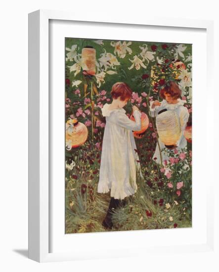 Carnation, Lily, Lily, Rose, 1885-86, (1938)-John Singer Sargent-Framed Giclee Print