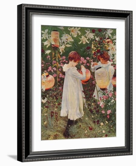 Carnation, Lily, Lily, Rose, 1885-86, (1938)-John Singer Sargent-Framed Giclee Print