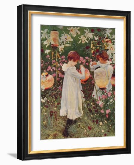 Carnation, Lily, Lily, Rose, 1885-86, (1938)-John Singer Sargent-Framed Giclee Print