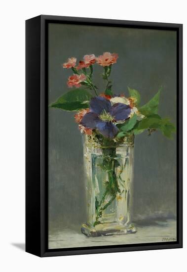 Carnations and Clematis in a Crystal Vase, 1882-Edouard Manet-Framed Premier Image Canvas