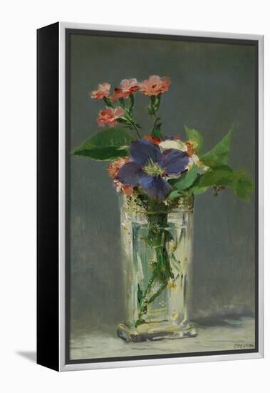 Carnations and Clematis in a Crystal Vase, 1882-Edouard Manet-Framed Premier Image Canvas