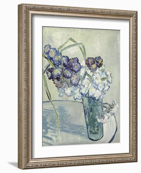 Carnations in a Vase, Auvers, June 1890-Vincent van Gogh-Framed Giclee Print