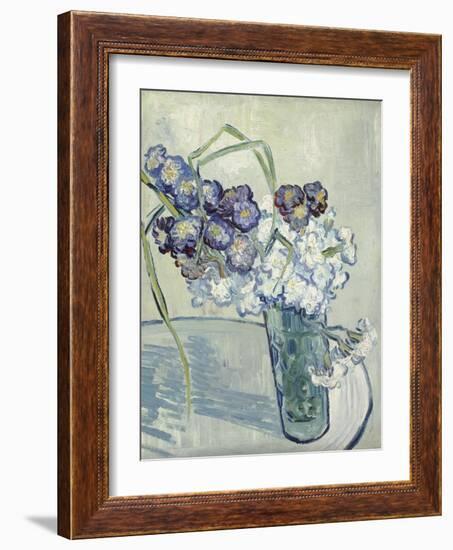 Carnations in a Vase, Auvers, June 1890-Vincent van Gogh-Framed Giclee Print