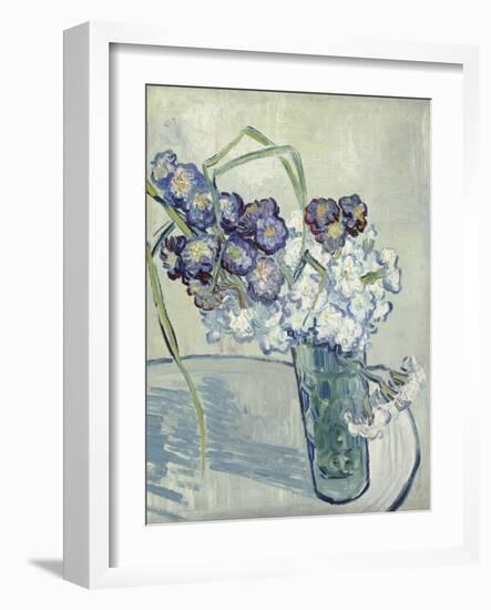 Carnations in a Vase, Auvers, June 1890-Vincent van Gogh-Framed Giclee Print