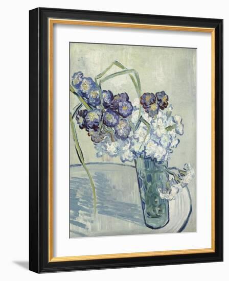 Carnations in a Vase, Auvers, June 1890-Vincent van Gogh-Framed Giclee Print