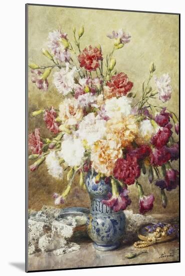 Carnations in the Albarello-Francois Rivoire-Mounted Giclee Print