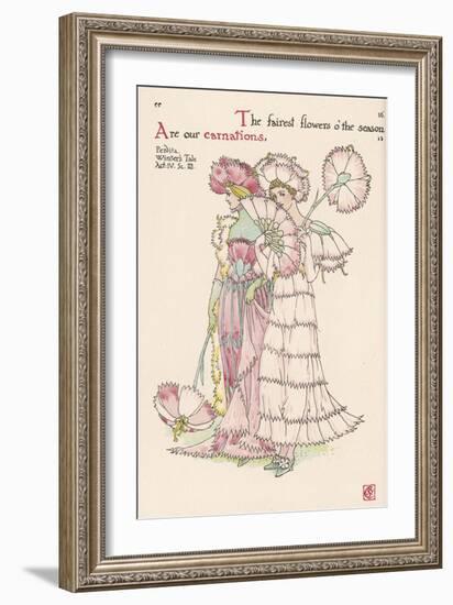 Carnations Personified-Walter Crane-Framed Art Print