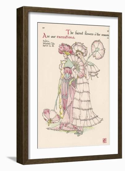 Carnations Personified-Walter Crane-Framed Art Print