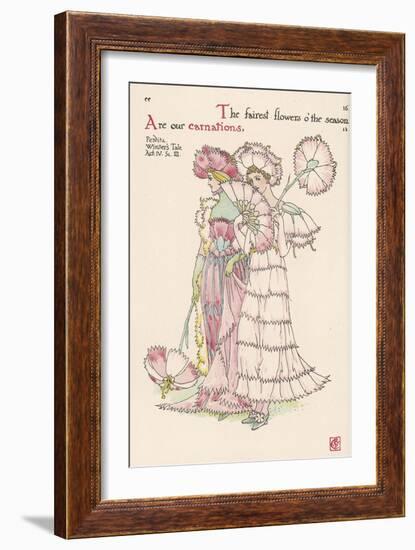 Carnations Personified-Walter Crane-Framed Art Print