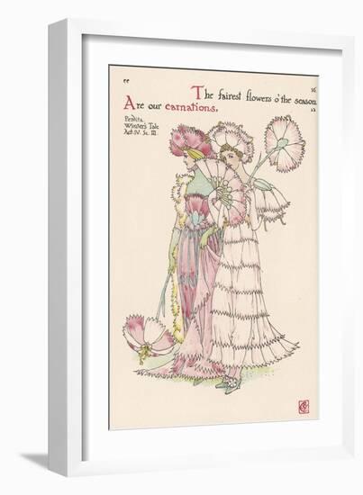 Carnations Personified-Walter Crane-Framed Art Print