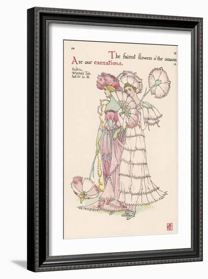 Carnations Personified-Walter Crane-Framed Art Print