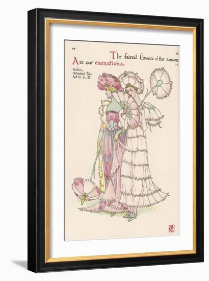 Carnations Personified-Walter Crane-Framed Art Print